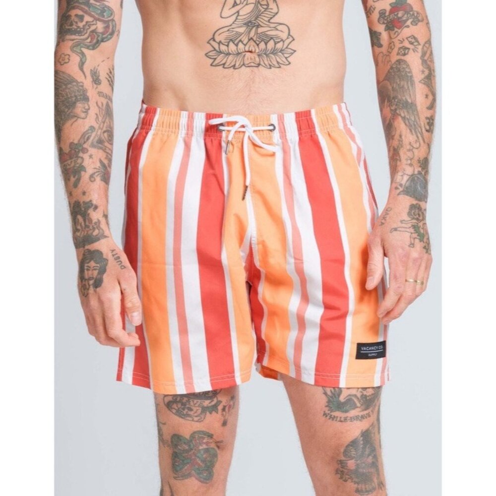 Mens Swimming Trunks Sz  M Vacancy Co. Australia Quick Dry Shorts lining Calypso